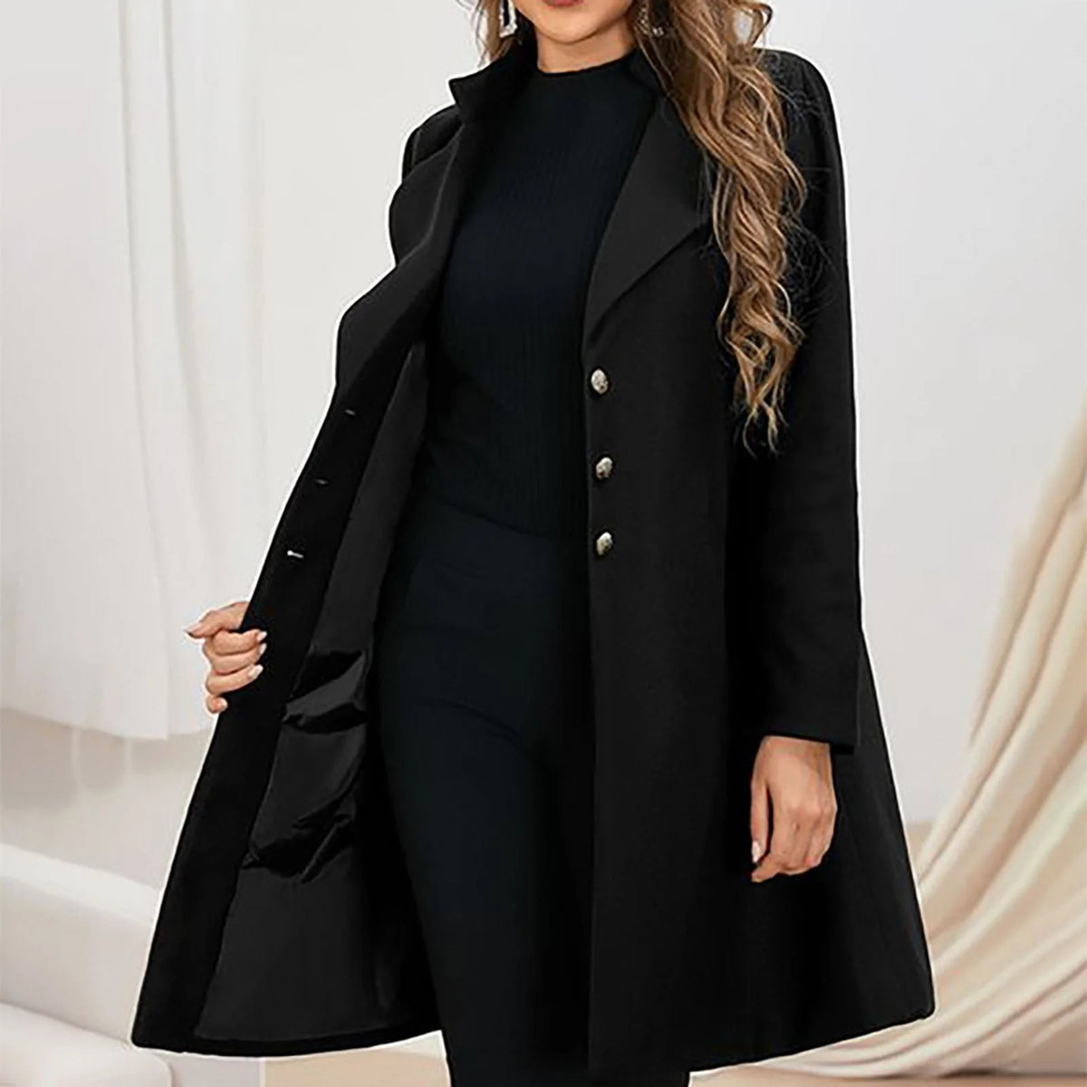 Ava | Tailored Notched Lapel Coat